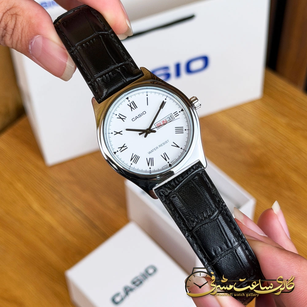 ساعت کلاسیک چرمی مردانه کاسیو دو تقویم