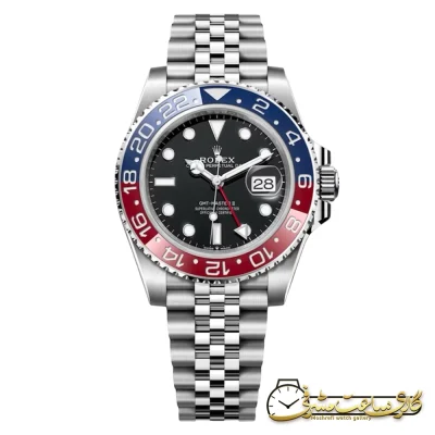 نمای مستقیم ساعت رولکس GMT-Master II پپسی با بند جوبیلی